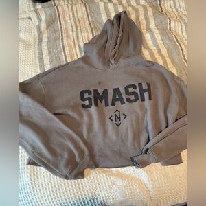 NASH COLLECTION crop sweatshirt 'SMASH' Print